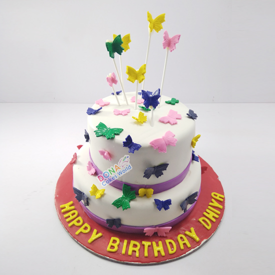 Birthday Fondant Tier Cake