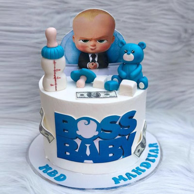 Boss Baby and Teddy Theme Cake