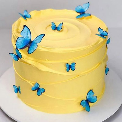 Amber Butterfly Theme Cake