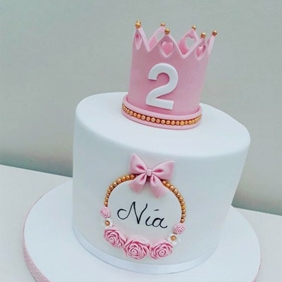 Sweet Little Princess Crown Cake