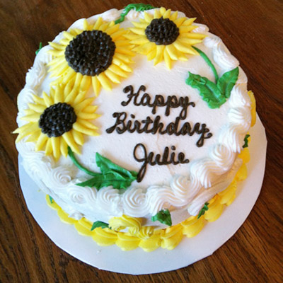 Fresh Cream Sunflower Cake