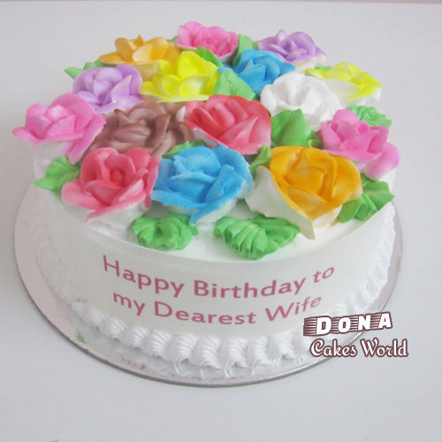 Special Vanilla Flower Cake