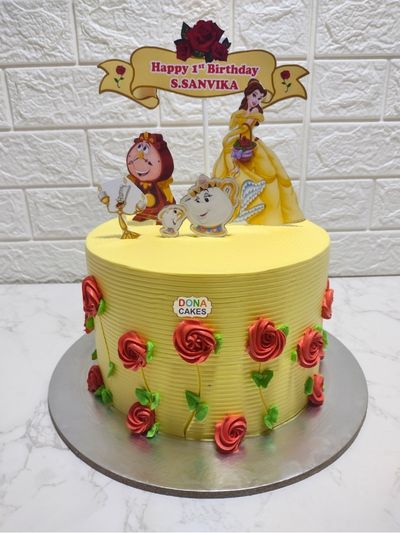 Beauty & the Beast themed Princess Cake - Delivery Chennai, Order ...