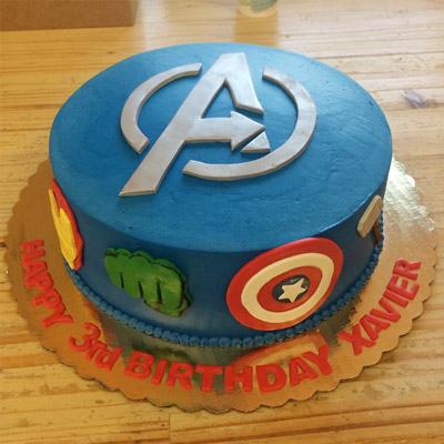Avenger Fondant Theme Cake
