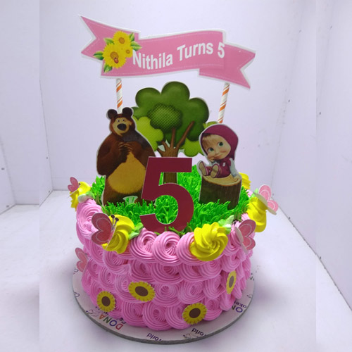 Masha And Bear Theme cake Delivery Chennai, Order Cake Online Chennai, Cake  Home Delivery, Send Cake as Gift by Dona Cakes World, Online Shopping India