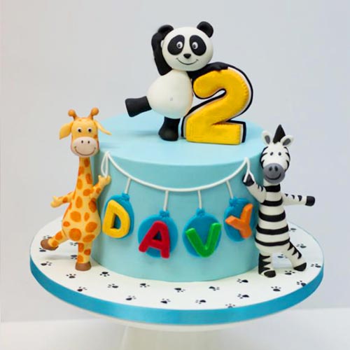 Panda With Friends Theme cake