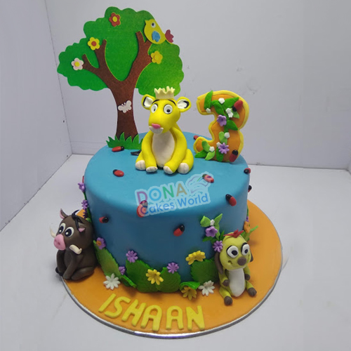 Timon And Bummba Theme cake 