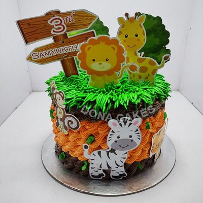 Animal Theme Cake