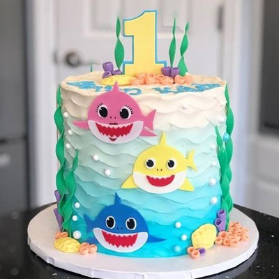 Baby Shark Theme Cake