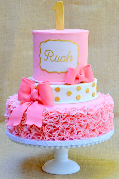 Preety Pink Princess Theme Cake