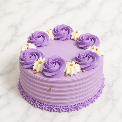 Lavender Rosette Buttercream Cake