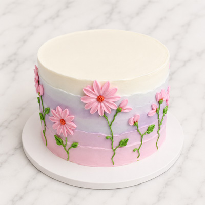 Pastel Bloom Floral Cake