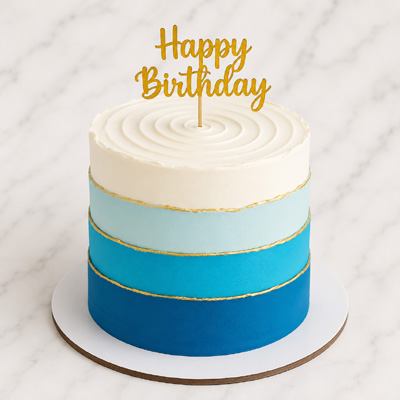 Ocean Ombre Birthday Cake