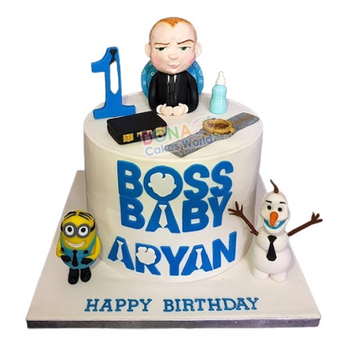 1st Birthday Boss Baby Theme cake