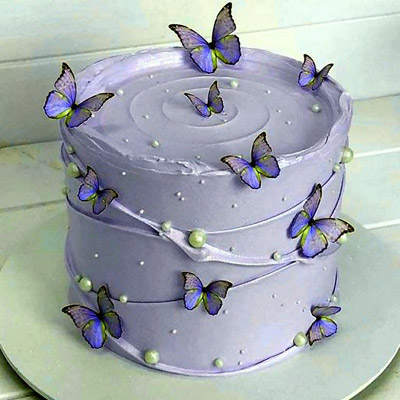 Periwinkle Butterfly Theme Cake