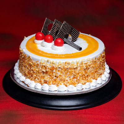 Buy/Send Heart Shaped Butterscotch Cake- 1 Kg Online- FNP