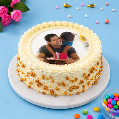 Butterscotch Photo Cake