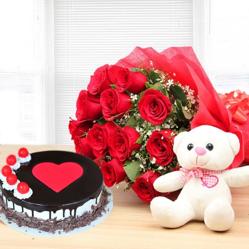 Cake & Flower Combo