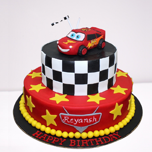 McQueen Car Theme Cake