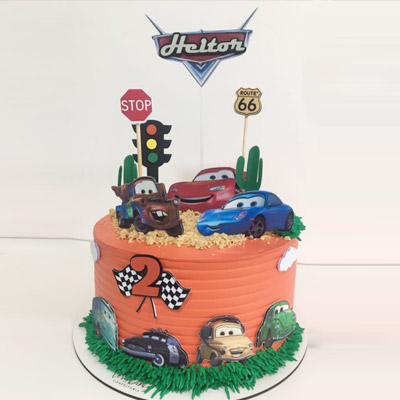 Pixar McQueen Theme Cake