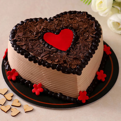 Order Heart Shape Chocolate Truffle Photo Cake Online Free Shipping in  Delhi NCR  Delhi NCR