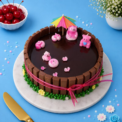 Choco Truffle Kitkat Cake