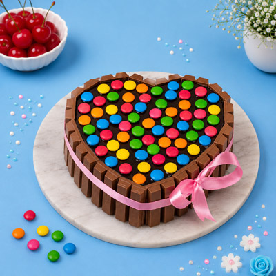 Chocolate Truffle Cake with Kit kat and Jems