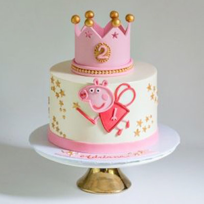 Peppa Queen Crown Cake