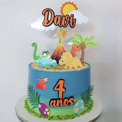 Jungle Dinosaur Themed Cake