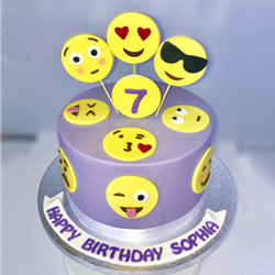 Emoji Faces Designer Fondant  Cake 