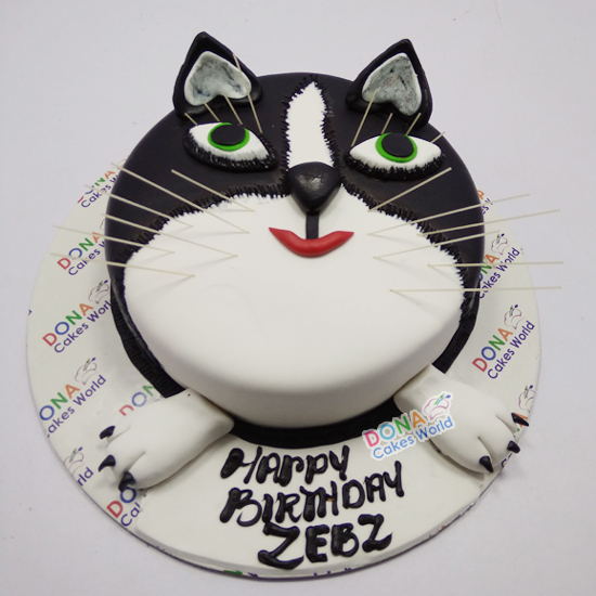 Cat Face Fondant Cake