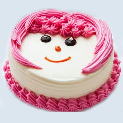 Girl Face Cake