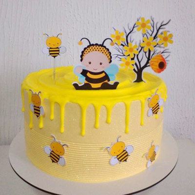 Little Bee Girl Theme Cake