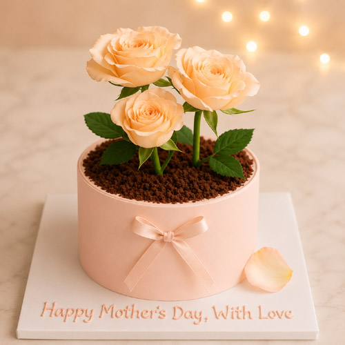 Rose Bouquet Mothers Day Cake