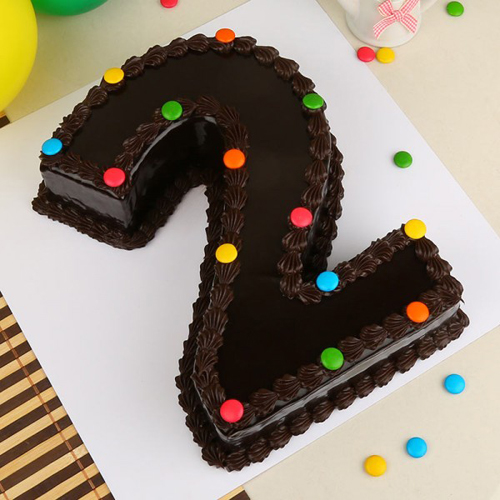 Number Shape Cake (Choco Truffle)