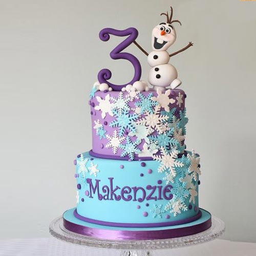 Frozen Olaf Fondant Theme cake