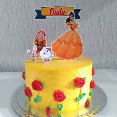 Belle Barbie Theme Cake