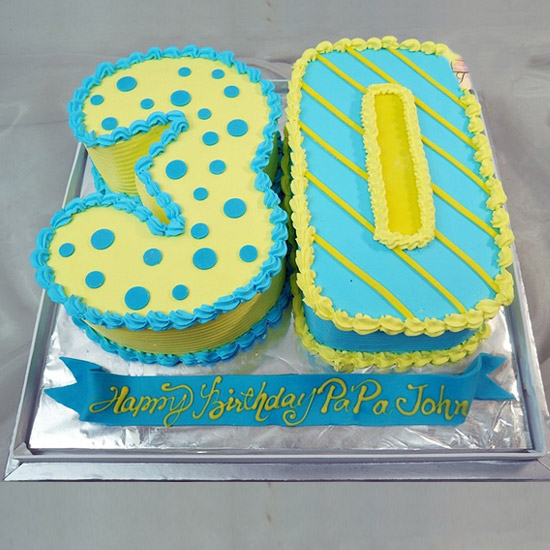 Number Shape Cake