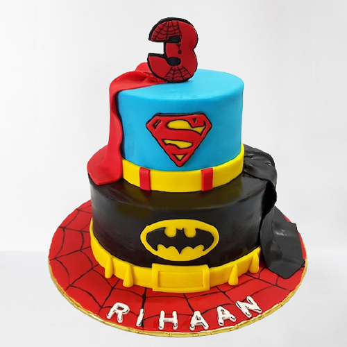 Super Hero Fondant Tire cake 