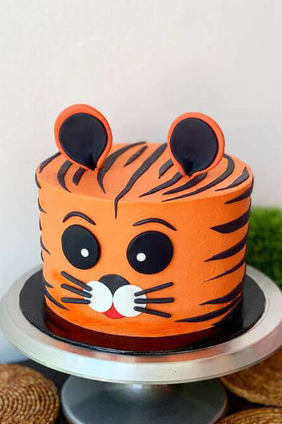 Tiger Shape Fondant Cake Delivery Chennai, Order Cake Online Chennai ...