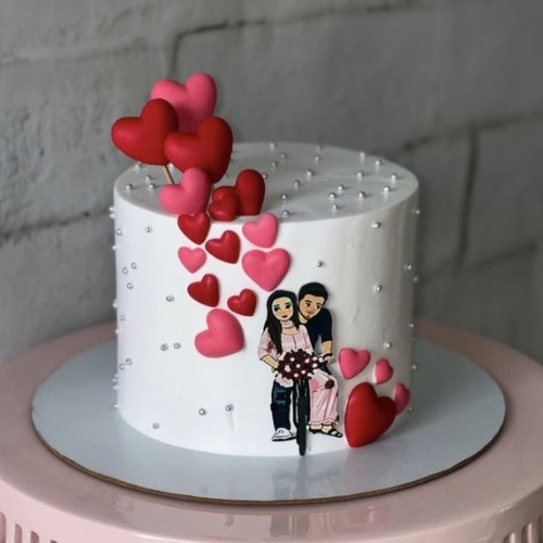 Couple Romantic Anniversary Cake