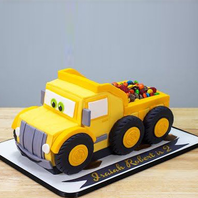 Dump Truck Theme Cake