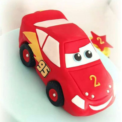 Lightning Mcqueen Car Shape Cake